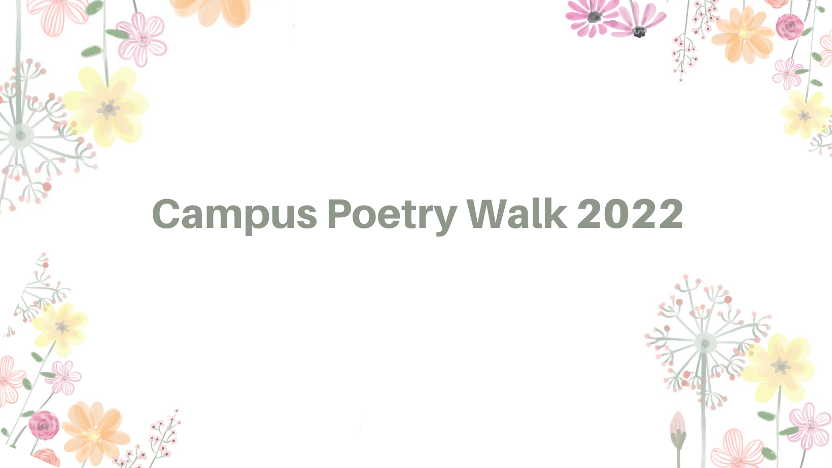 Campus Poetry Walk 2022