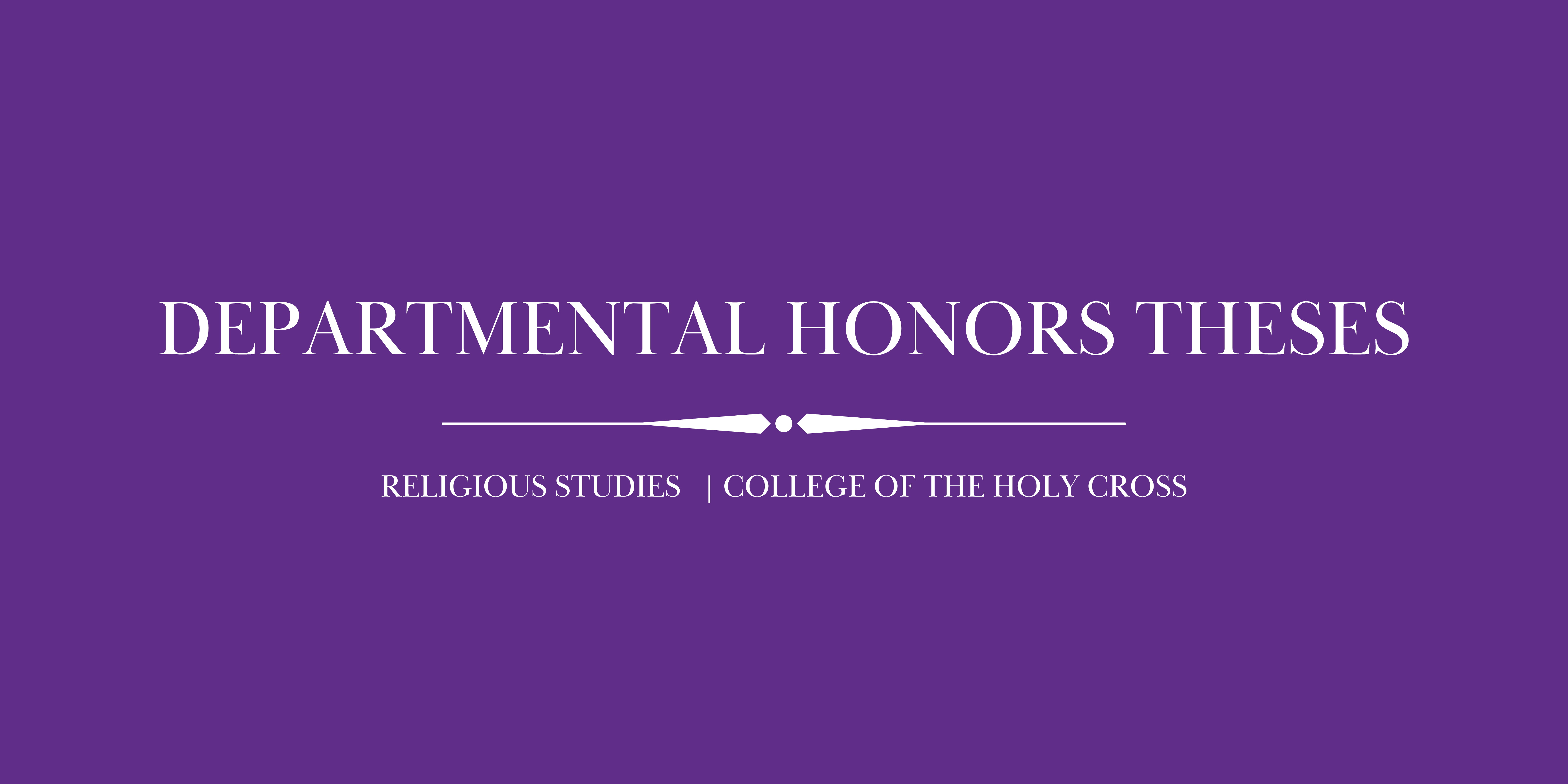 Religious Studies Honors Theses
