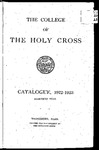 1922-1923 Catalog by College of the Holy Cross