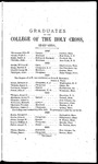 Graduates of the College of the Holy Cross, 1849-1884 by College of the Holy Cross