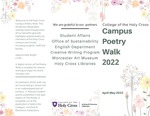 00. Campus Poetry Walk 2022 Brochure & Map by Holy Cross Libraries