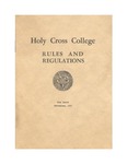 Holy Cross College Rules and Regulations, 1927 by College of the Holy Cross